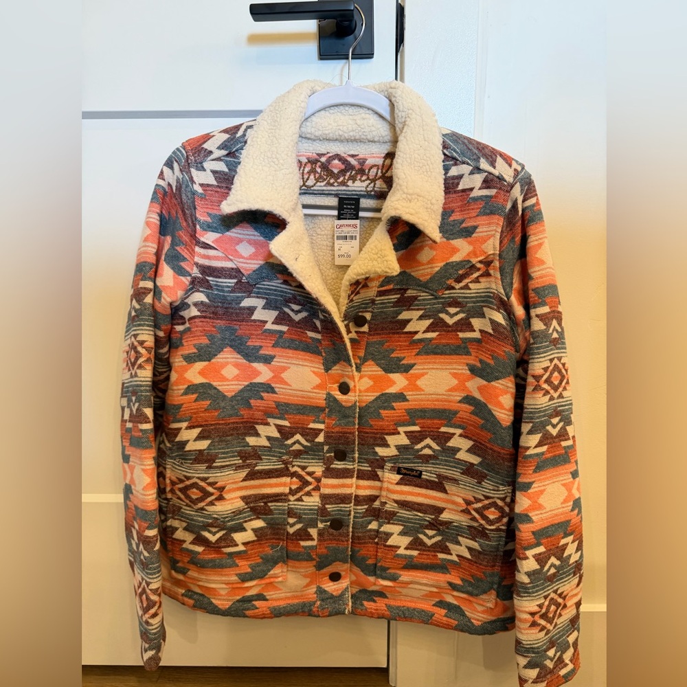 Wrangler Women's Multicolor Aztec Teddy Jacket